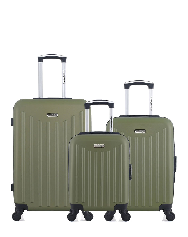 AMERICAN TRAVEL - Lot de 3 - Valises weekend, cabine et cabine XXS BROOKLYN
