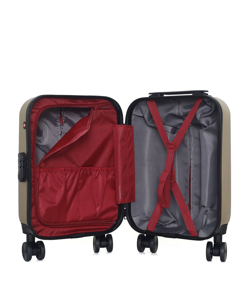 SWISS KOPPER  -  Lot de 4  -  Valises grand format WIL , weekend ZURICH , cabine XXS RUTI et vanity ZURICH-K