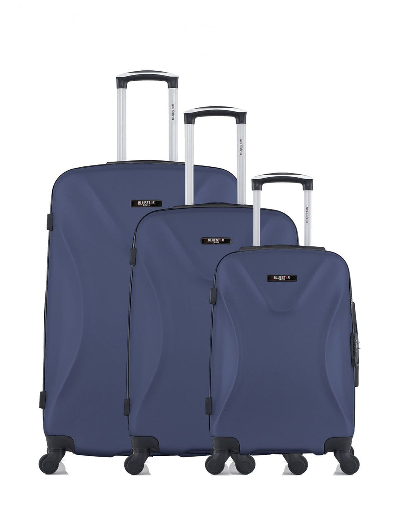 BLUESTAR - Set de 3 Valises GARIBALDI 75 cm 4 Roues