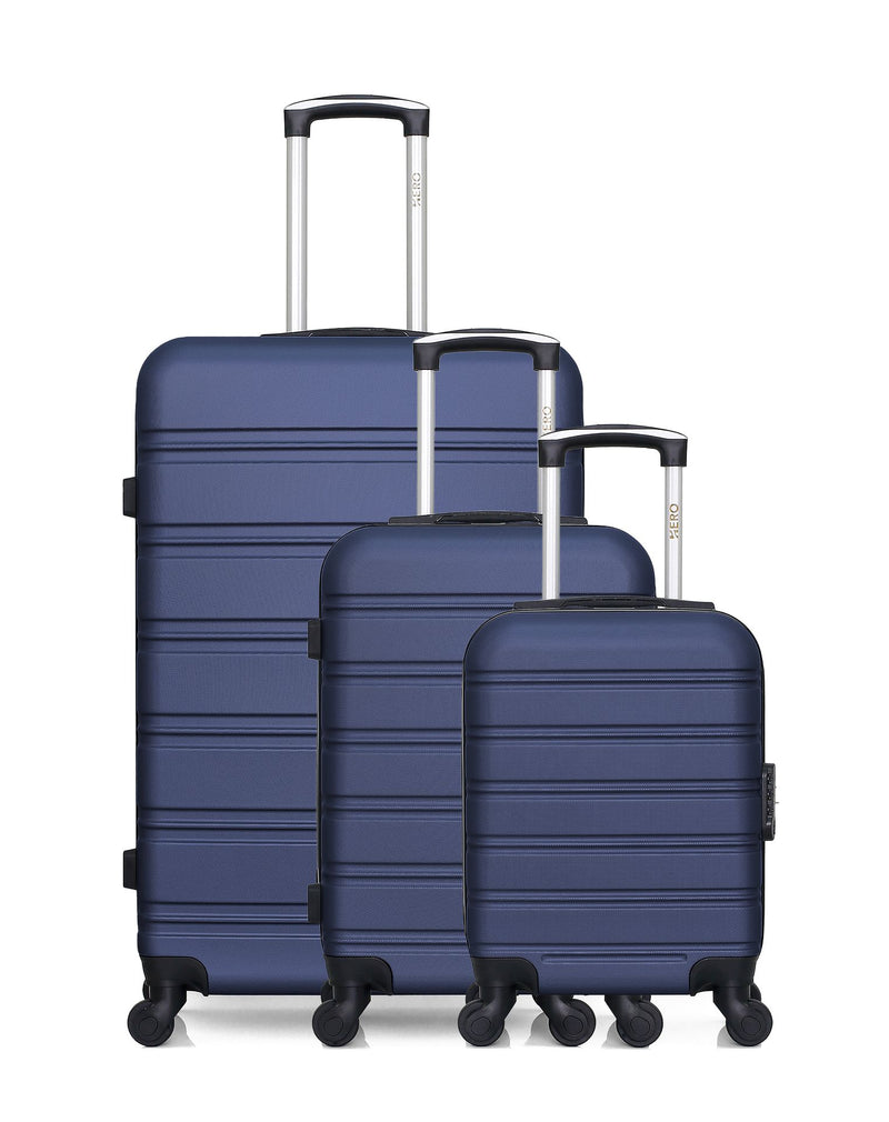 HERO - Lot de 3 - Valise grand format, valise cabine et valise cabine XXS RENOSO