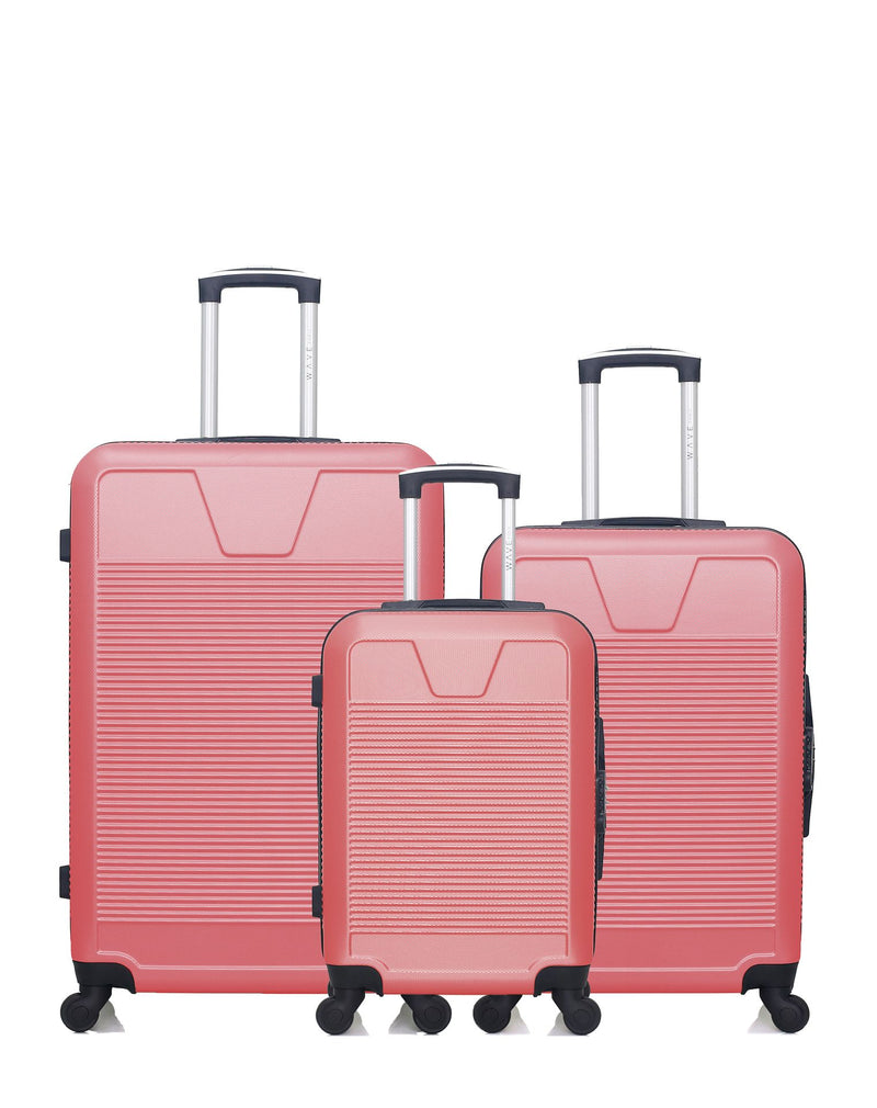 WAVE PARIS - Lot de 3 - Valise grand format, valise weekend et valise cabine SELENGA