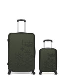 Lot de 2 Valises Rigides Grand Format et Cabine XXS ELEONOR