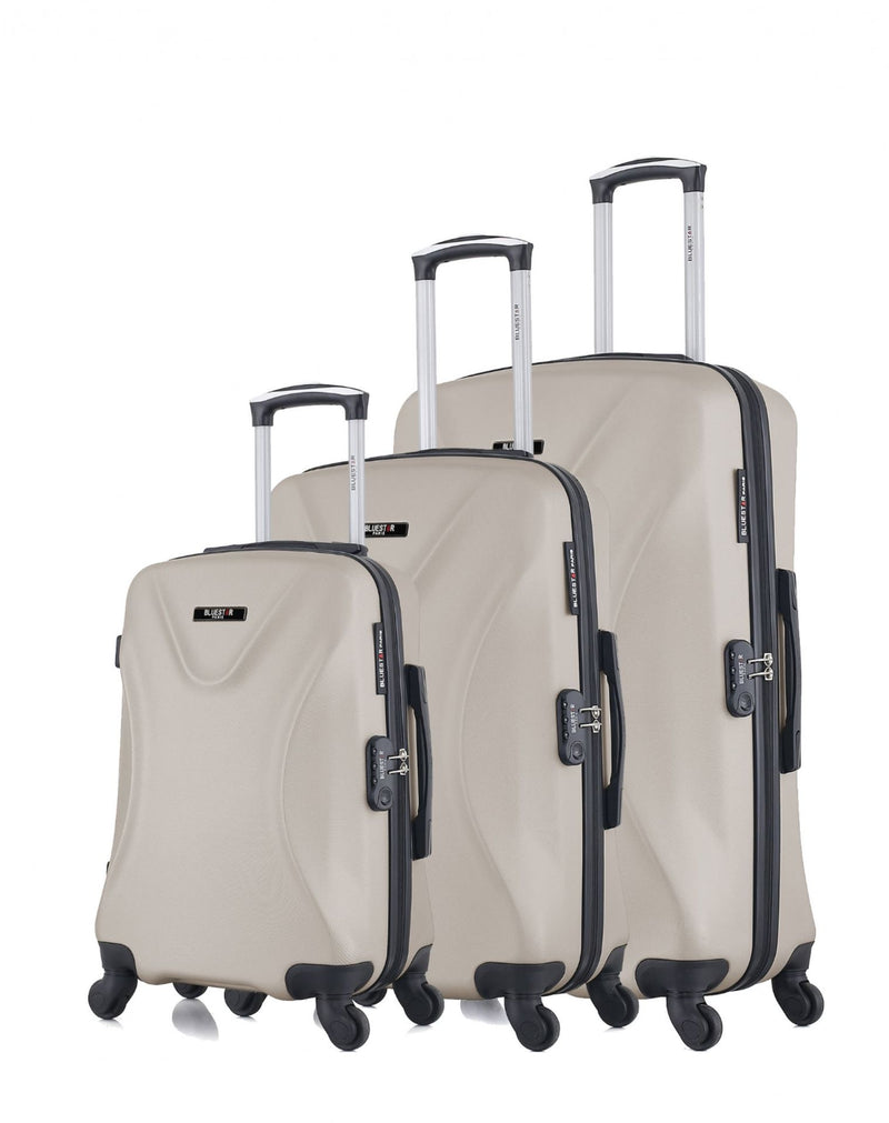 BLUESTAR - Set de 3 Valises GARIBALDI 75 cm 4 Roues