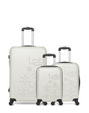 Lot de 3 Valises Rigides Grand Format, Cabine et Cabine XXS ELEONOR