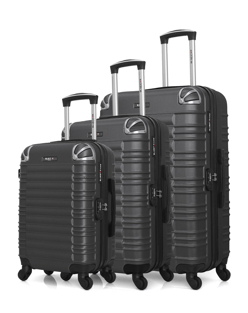 BLUESTAR - Set de 3 Valises LIMA 75 cm 4 Roues