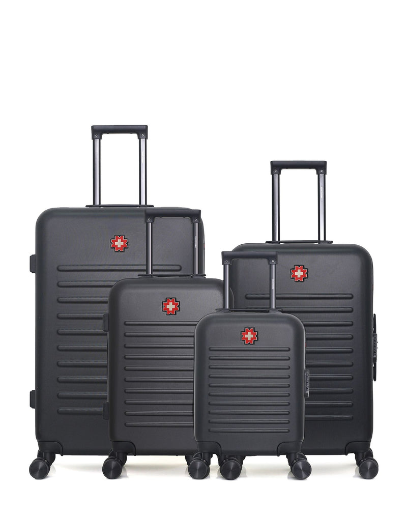 SWISS KOPPER  -  Lot de 4  -  Valise grand format, valise weekend, valise cabine, valise cabine XXS SPIEZ