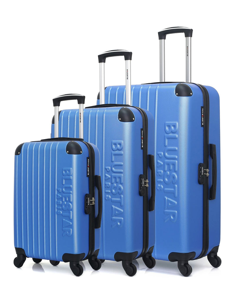 BLUESTAR - Set de 3 Valises BUCAREST 75 cm 4 Roues
