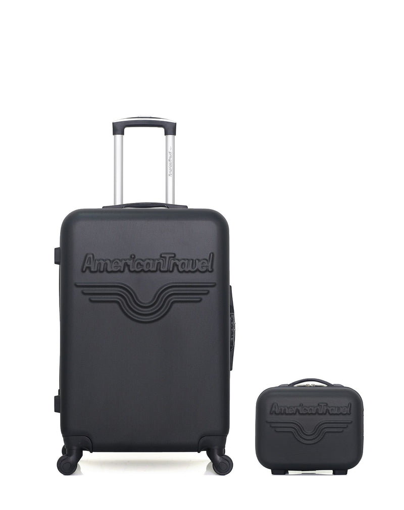 AMERICAN TRAVEL - LOT DE 2 - Valises weekend et vanity CHELSEA