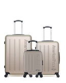 AMERICAN TRAVEL - LOT DE 3 - Valises grand format, weekend et cabine XXS BRONX