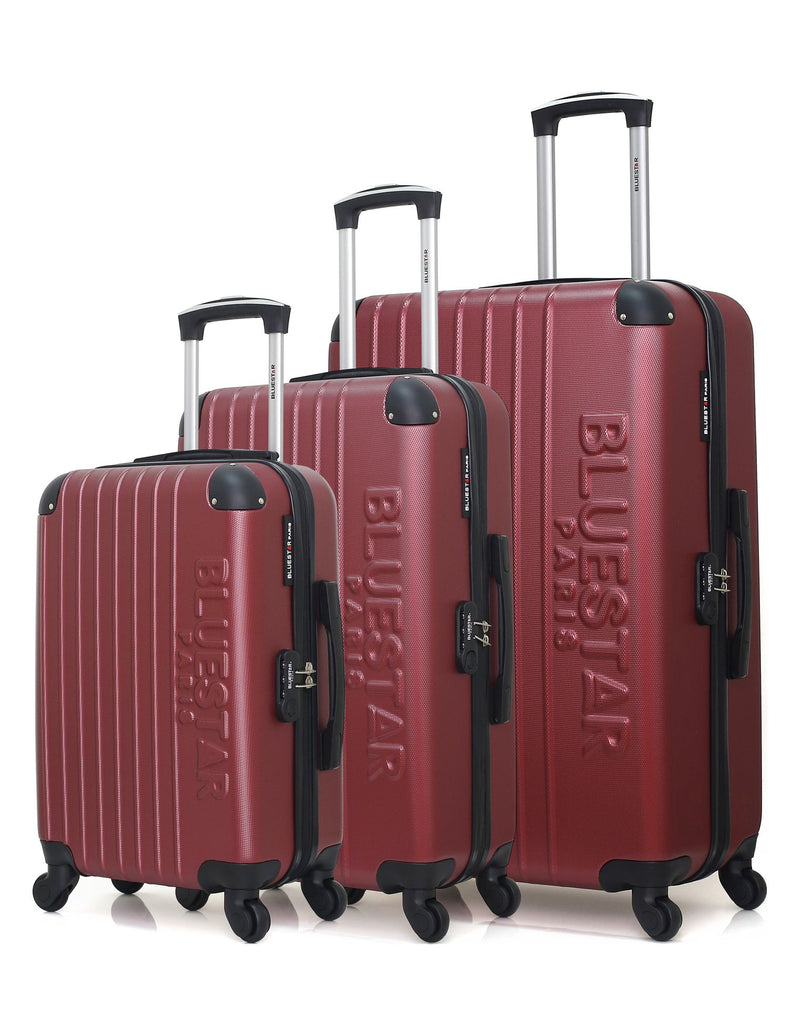BLUESTAR - Set de 3 Valises BUCAREST 75 cm 4 Roues