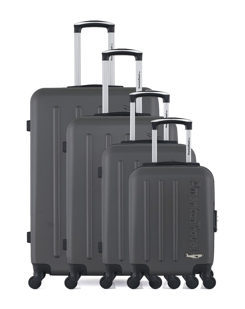 AMERICAN TRAVEL - Set de 4 Valises BRONX-M 75 cm 4 Roues