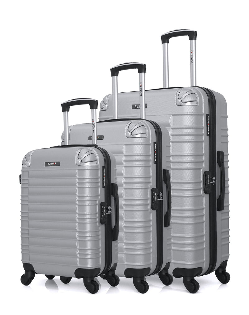 BLUESTAR - Set de 3 Valises LIMA 75 cm 4 Roues