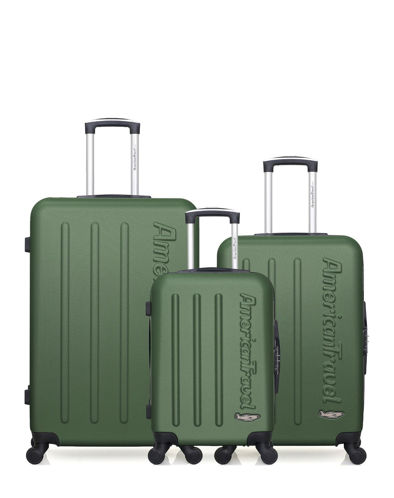 AMERICAN TRAVEL - LOT DE 3 - Valises grand format, weekend et cabine BRONX