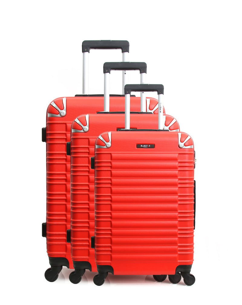 BLUESTAR - Set de 3 Valises LIMA 75 cm 4 Roues