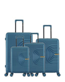 Lot de 4 Valises Rigides Grand Format, Taille Moyenne, Cabine et Cabine XS CELIA