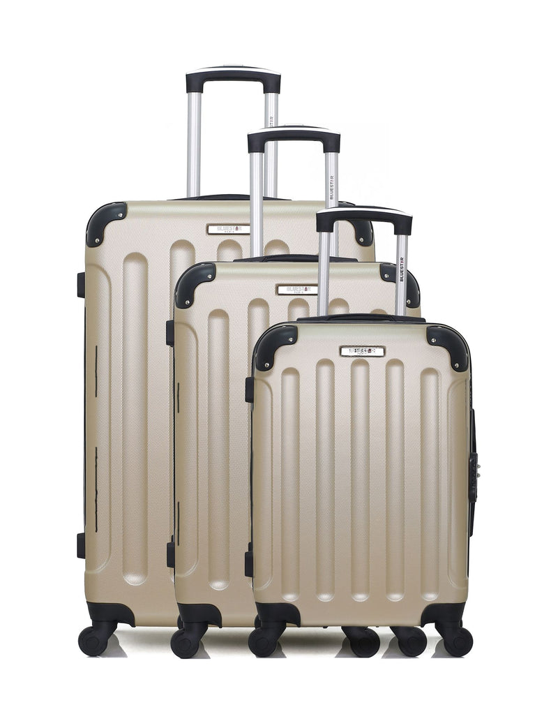 BLUESTAR - Set de 3 Valises MADRID 75 cm 4 Roues