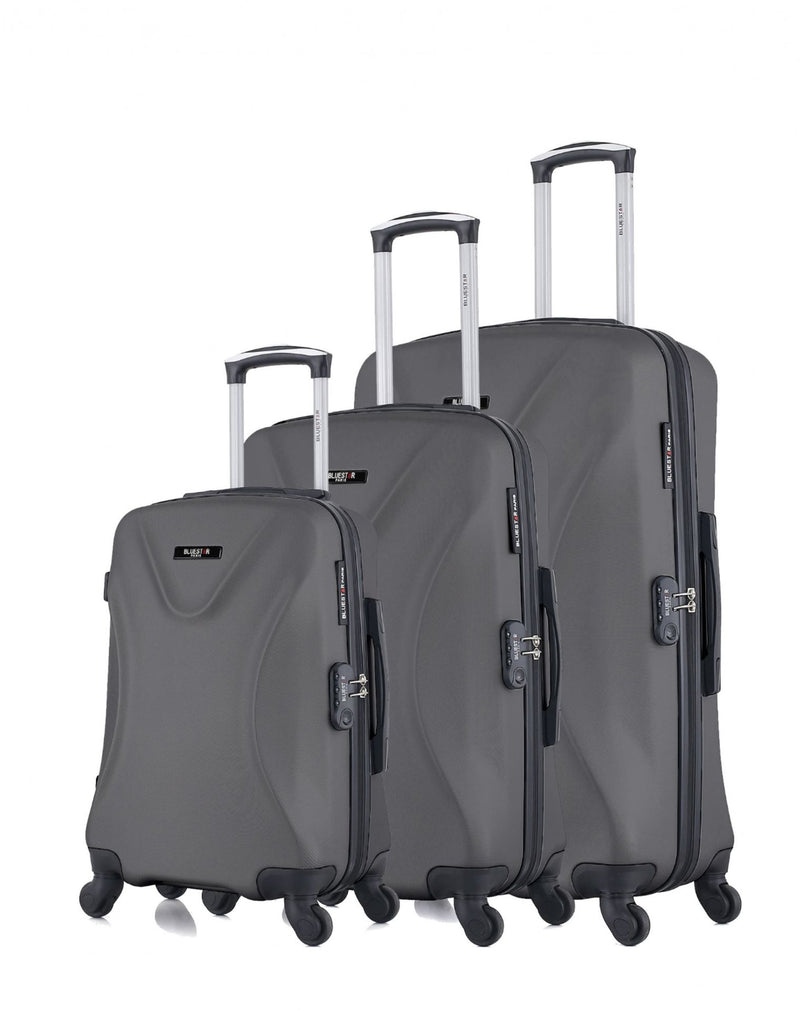 BLUESTAR - Set de 3 Valises GARIBALDI 75 cm 4 Roues
