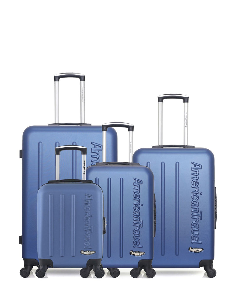 AMERICAN TRAVEL - LOT DE 4 - Valises grand format, weekend, cabine et cabine XXS BRONX
