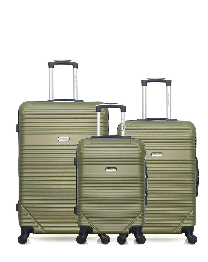 AMERICAN TRAVEL - Lot de 3 - Valises grand format, weekend et cabine MEMPHIS