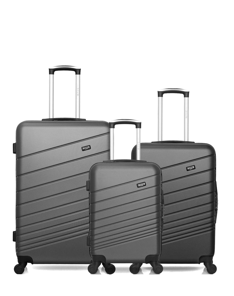 WAVE PARIS - Lot de 3 - Valises grand format, weekend et cabine TIGRE