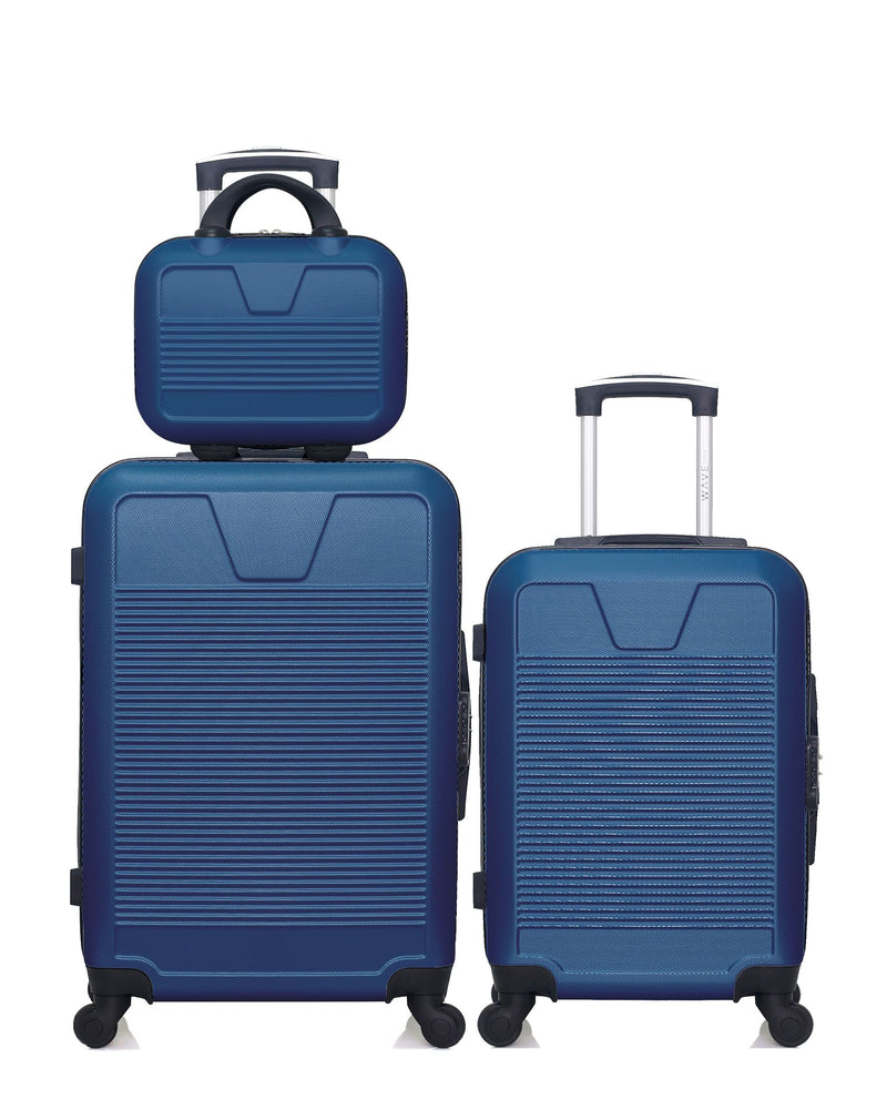WAVE PARIS - Lot de 3 - Valise weekend, valise cabine et vanity SELENGA