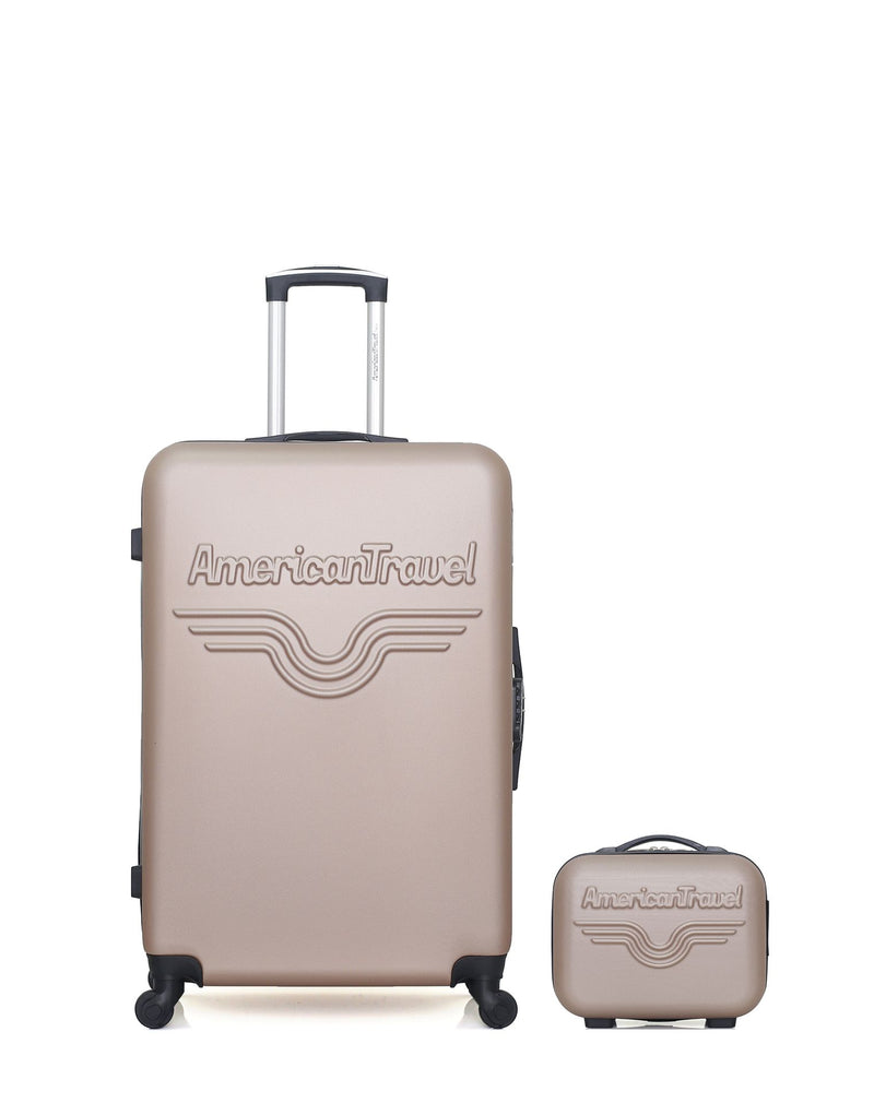 AMERICAN TRAVEL - LOT DE 2 - Valises grand format et vanity CHELSEA
