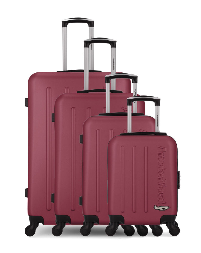 AMERICAN TRAVEL - Set de 4 Valises BRONX-M 75 cm 4 Roues