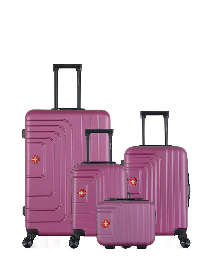 SWISS KOPPER - LOT DE 4 - Valises grand format, cabine, cabine XXS et vanity RUTI