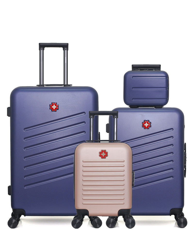 SWISS KOPPER  -  Lot de 4  -  Valises grand format ZURICH , weekend ZURICH , cabine XXS WIL et vanity AIGLE-K