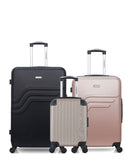 AMERICAN TRAVEL - Lot de 3 - Valises grand format QUEENS, weekend QUEENS et cabine XXS BUDAPEST