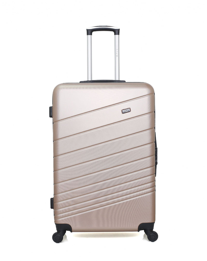 WAVE PARIS - Valise Grand Format ABS TIGRE 4 Roues 75 cm