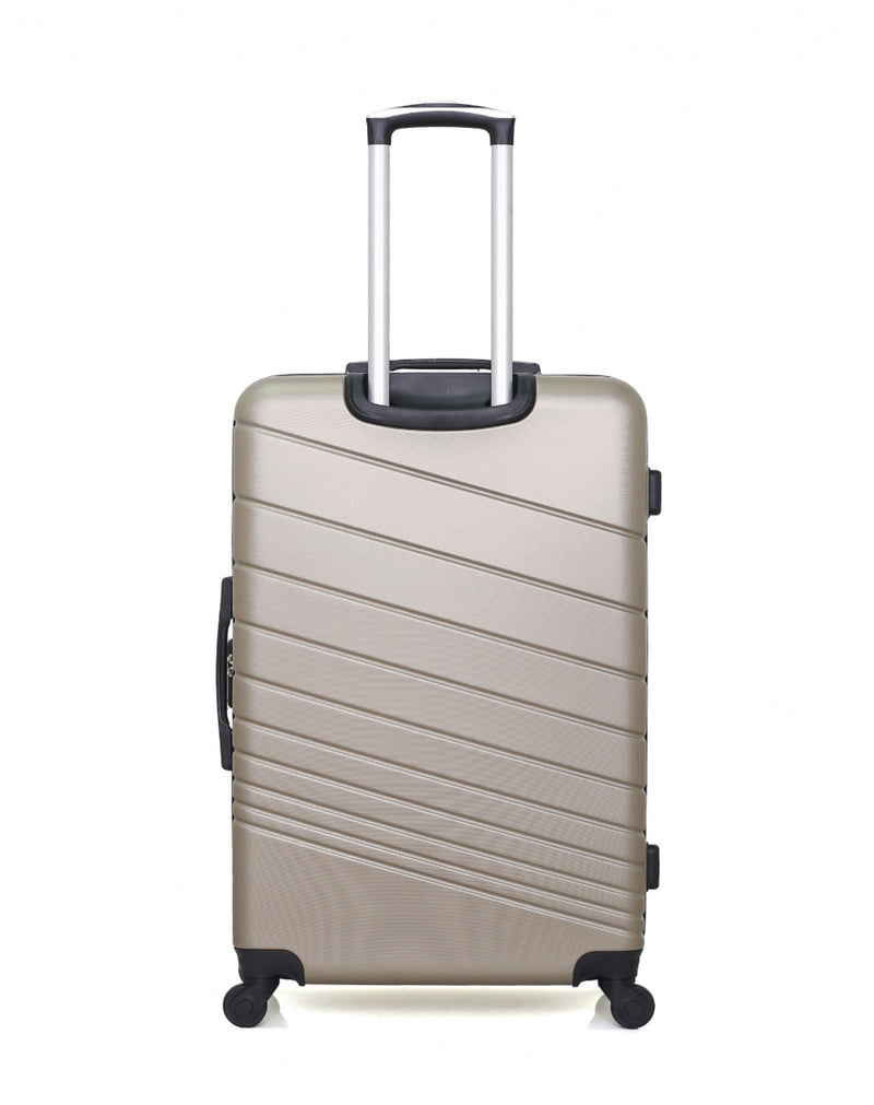 WAVE PARIS - Valise Grand Format ABS TIGRE 4 Roues 75 cm