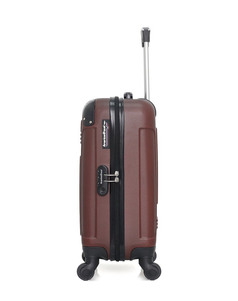 AMERICAN TRAVEL - VALISE CABINE ABS HARLEM-E 4 ROUES 50 CM